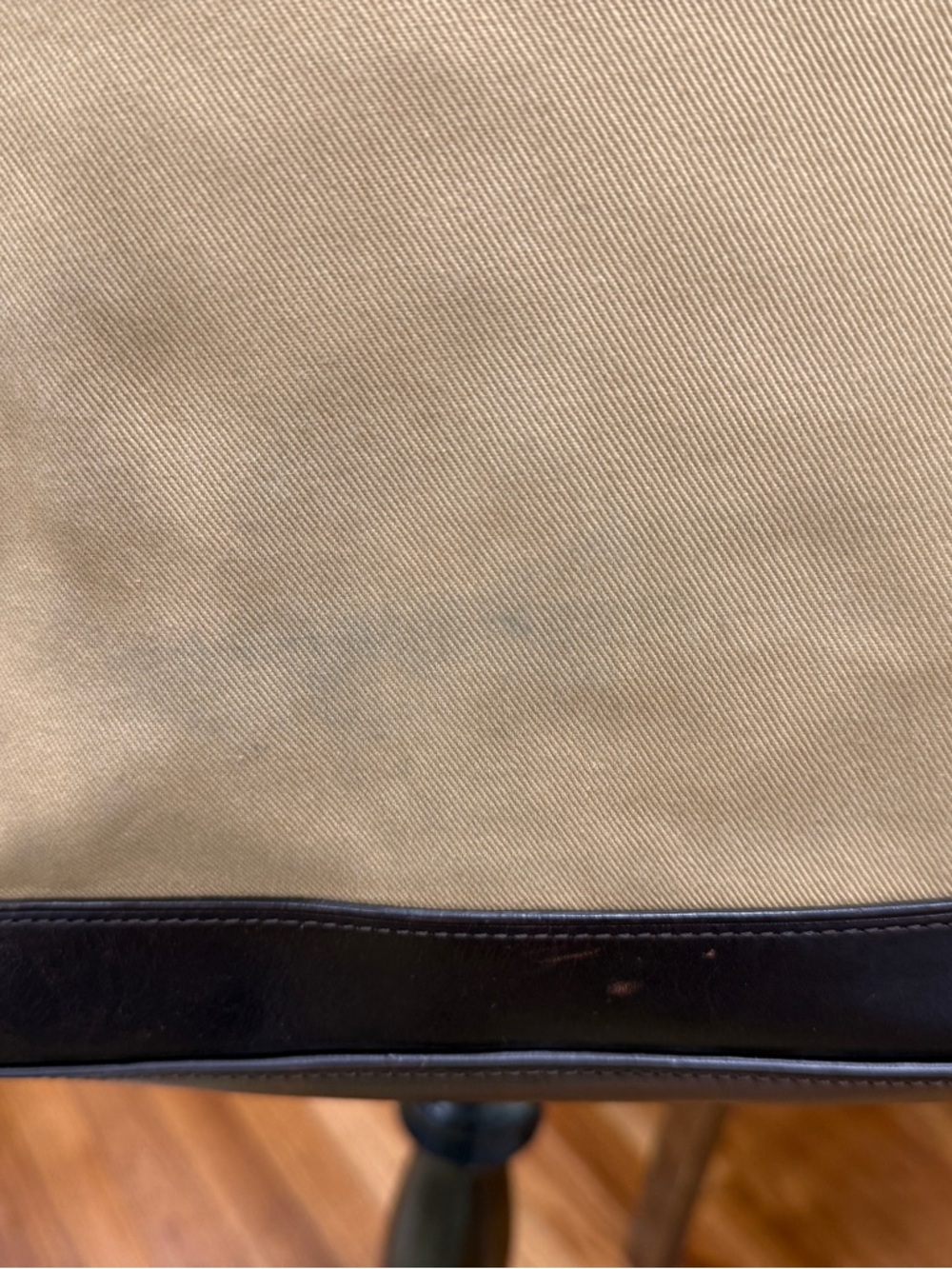 TUMI Tan Canvas & Brown Leather Messenger Bag with protective cover - Picture 4 of 9